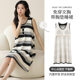 2024 New Ice Silk Threaded Vest Women's Nightgown with Chest Pad Integrated Sleeveless Outer Wearing Pajamas in Spring and Summer