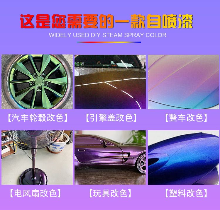 Chameleon Self-Painting Car Wheel Hub Color Change Electric Motorcycle Bicycle Spray Paint Laser Colorful Fantasy Paint