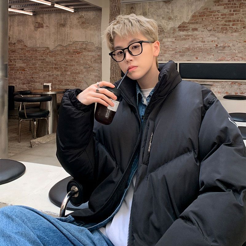 American fashion algodón hombre invierno 2023 nuevo tipo de ropa de pan gruesa abrigo de algodón cálido abrigo suelto plumón