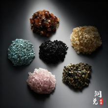 批发天然白水晶粉水晶黄水晶紫水晶绿萤石七彩碎石鱼缸造景碎石粒