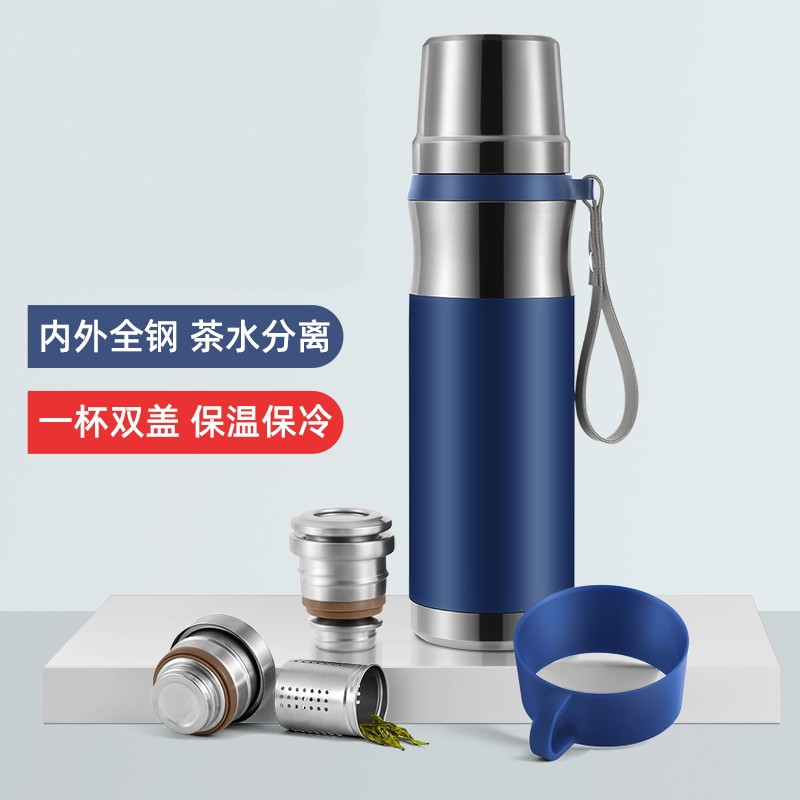 Jiakang 316 taza de vacío de acero inoxidable de grado alimenticio té Oficina de separación hervidor Todo el acero presionando té fugas gran capacidad