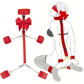 sm口塞成人性玩具皮革反背手铐强制捆绑束缚夫妻激情道具跨境调情