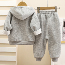 儿童卫衣套装春季新款宝宝连帽男童拉链开衫跨境童装批发一件代发