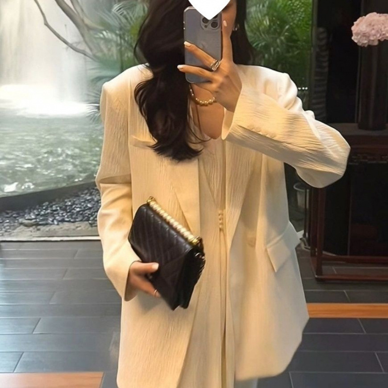 感西装套装女2025春秋新款休闲吊带裙西服外套气质显瘦两件|undefined