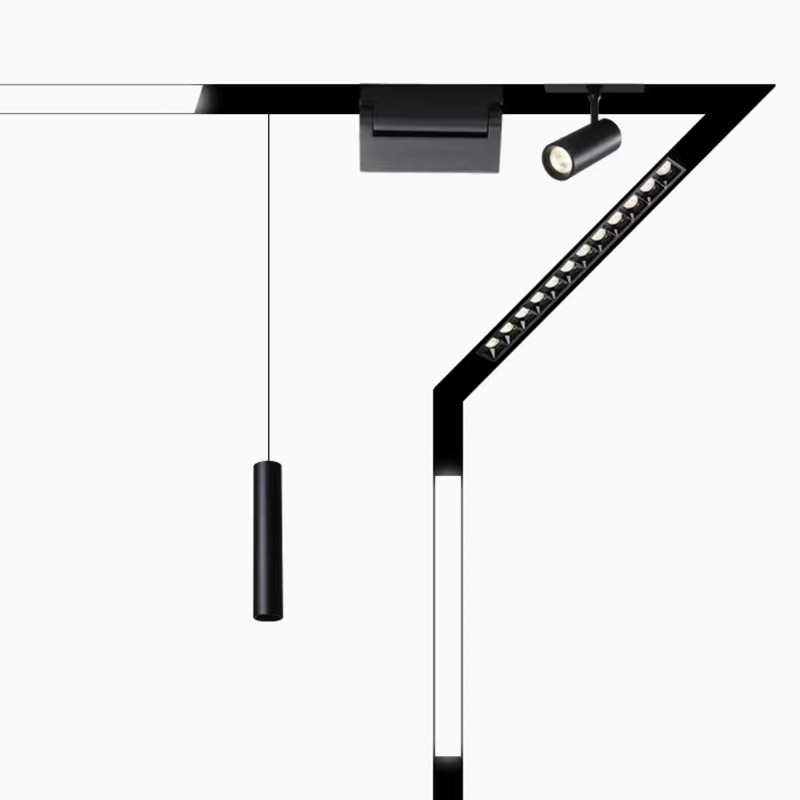 Espectro completo sin lámpara principal lámpara de órbita de absorción magnética incrustada LED foco plegable lámpara GeShan lámpara Zhongshan iluminación luz de inundación