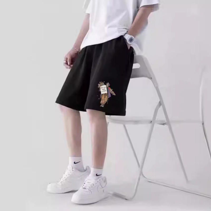 Summer Basketball Sports Shorts, Casual Unisex Five-Point Shorts, Pure Cotton Fitness Loose Large Size Pants, Breathable and Comfortable