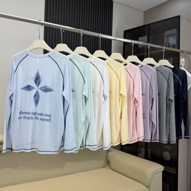 Factory Order! Outdoor mountain-style breathable and cool Lyocell Hasselblad line long-sleeve T-shirt sun protection shirt for men and women Factory Order! Outdoor mountain-style breathable and cool Lyocell Hasselblad line long-sleeve T-shirt sun protection shirt for men and women