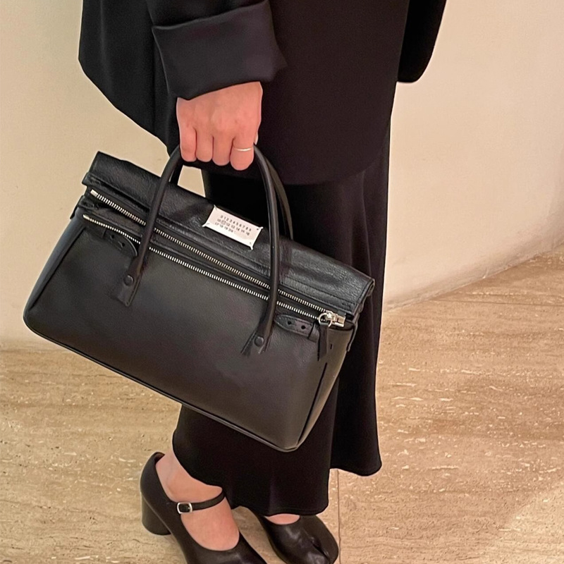 Masgiola Margiela Bag 5AC Portable Briefcase Genuine Leather Commuter Men's and Women's All-match Shoulder Crossbody Bag