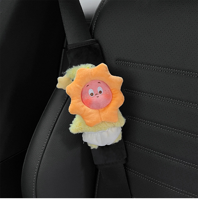 Car Seatbelt Shoulder Pad Protector, Plush, High-End Feel, Cute for Girls, New 2026 Car Interior Decoration, Niche