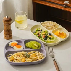 陶磁器211減脂食事皿分格ダイエット専用コントロール食品分格皿高颜値果物朝食皿一人食
