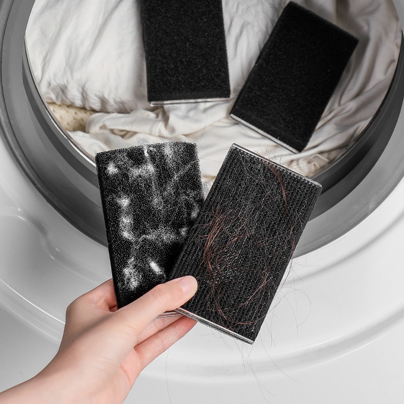 Lavadora de artefactos viscosos de cabello de doble cara esponja para lavar y proteger el cabello adhesivo de cabello de mascota para el cabello de gato doméstico limpiador de cabello de succión