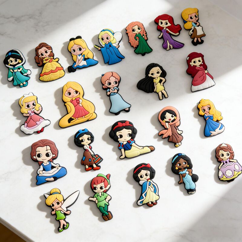 Cross-Border Hot-Selling Princess Shoes, Flower Shoe Charms, Clog Shoe Accessories, Cartoon Shoe Accessories, Decorative Charms, In-Stock Wholesale Cross-Border Hot-Selling Princess Shoes, Flower Shoe Charms, Clog Shoe Accessories, Cartoon Shoe Accessories, Decorative Charms, In-Stock Wholesale