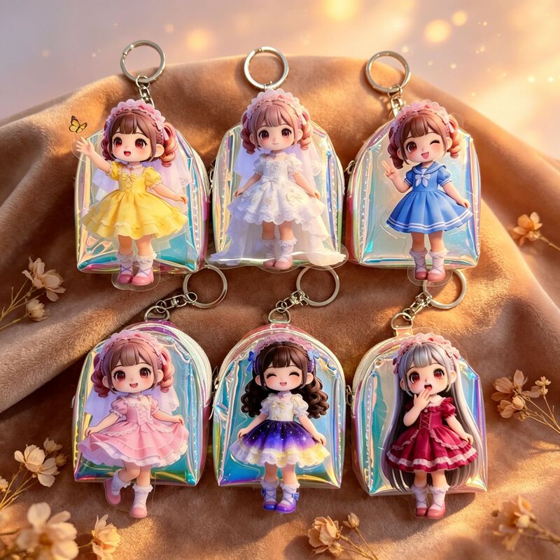 Transparent Jelly Coin Purse Student Portable Mini School Bag Cartoon Princess Cute Little Wallet Doll Machine Gift Transparent Jelly Coin Purse Student Portable Mini School Bag Cartoon Princess Cute Little Wallet Doll Machine Gift