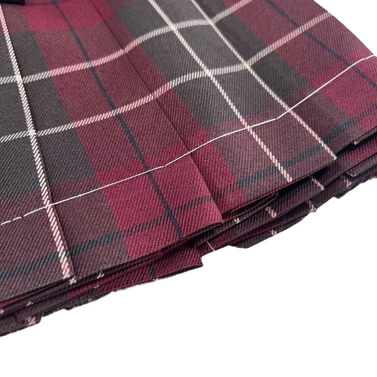 오리지널 JK 유니폼 여름 새로운 스파이스 걸스 슬림 핏 슬림 핏 올 매치 타이트 허리 셔츠 베고니아 레드 페어 스커트 칼리지 스타일