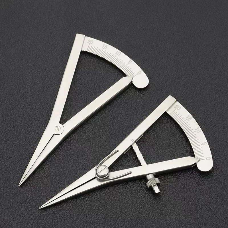 带刻度迷你间距规diy手工皮革皮艺不锈钢精细划线规可调节边线器