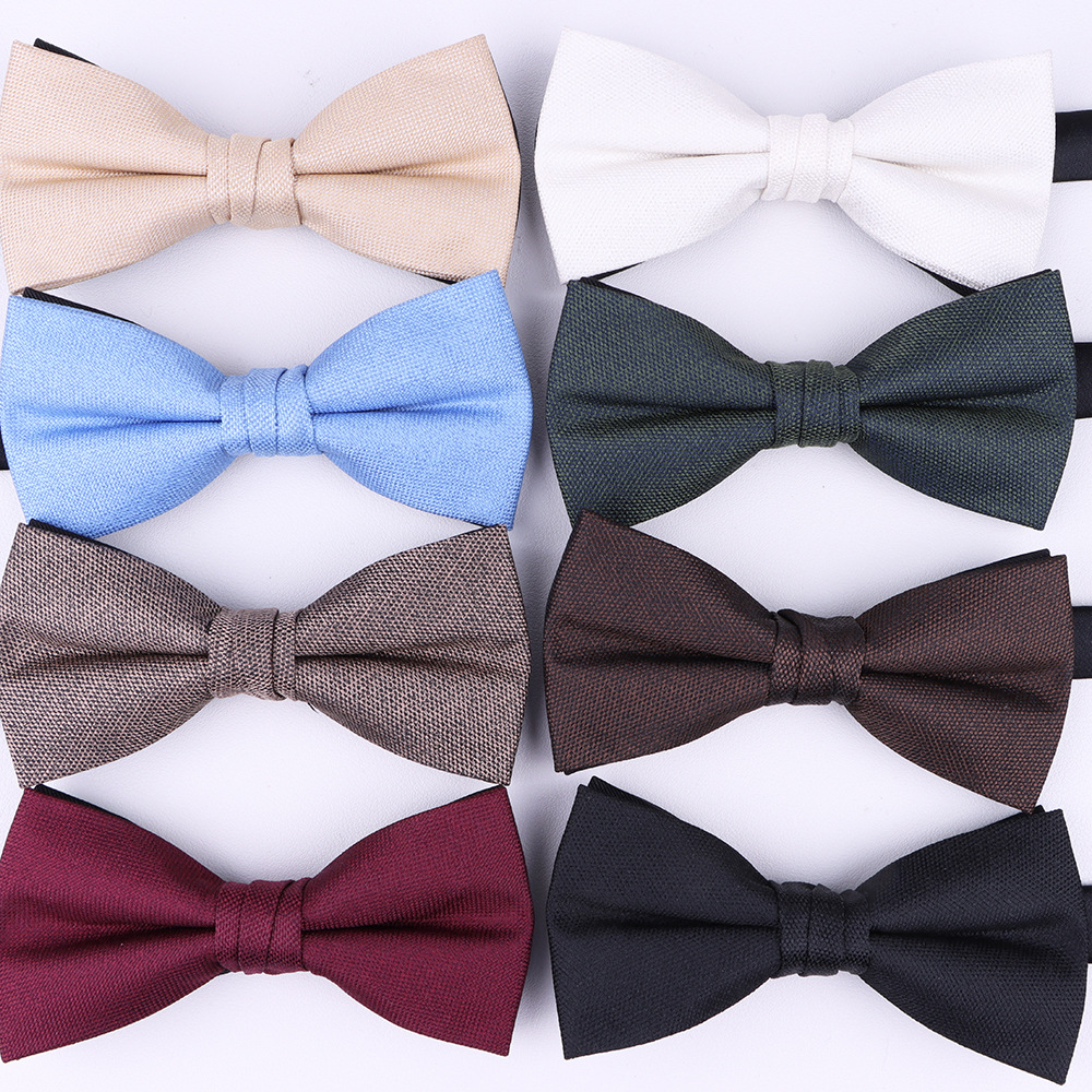 Men's solid bow tie