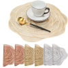 Cross -border rose hollowed out PVC hot gold cushion pad waterproof oil -proof heat insulation pad