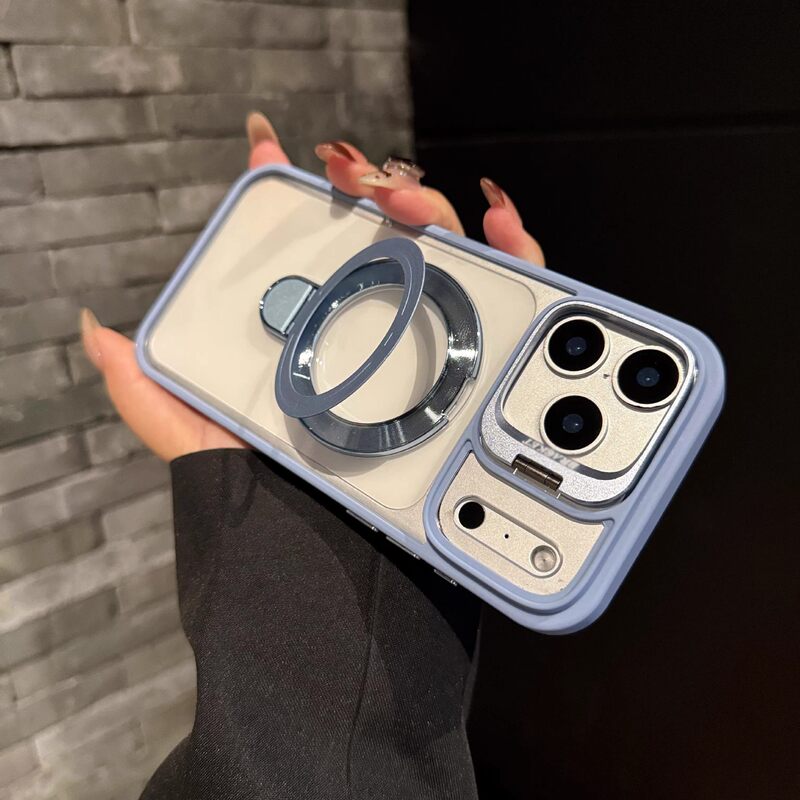Iphone18Promax Magnetic Lens Dual-Bracket Phone Case Suitable for Apple 17 Lens Film Anti-Fall Protective Cover Iphone18Promax Magnetic Lens Dual-Bracket Phone Case Suitable for Apple 17 Lens Film Anti-Fall Protective Cover