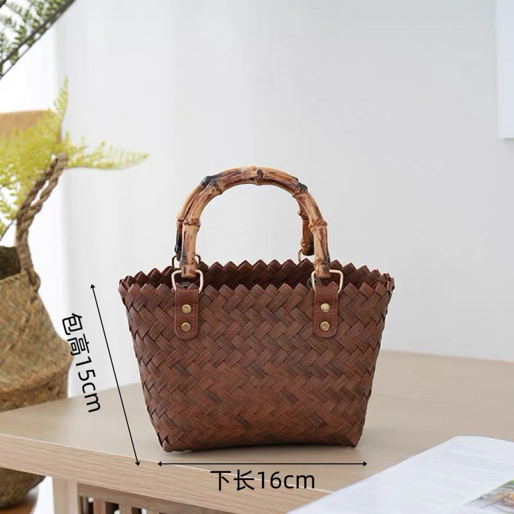 Brown, bamboo, small
