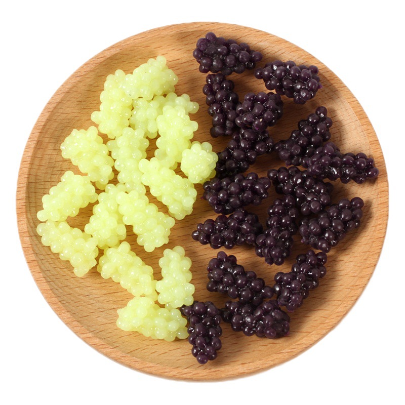 TPR simulation fruit grape pinch mini Q bomb simulation green grape decompression toy miniature food and play accessories