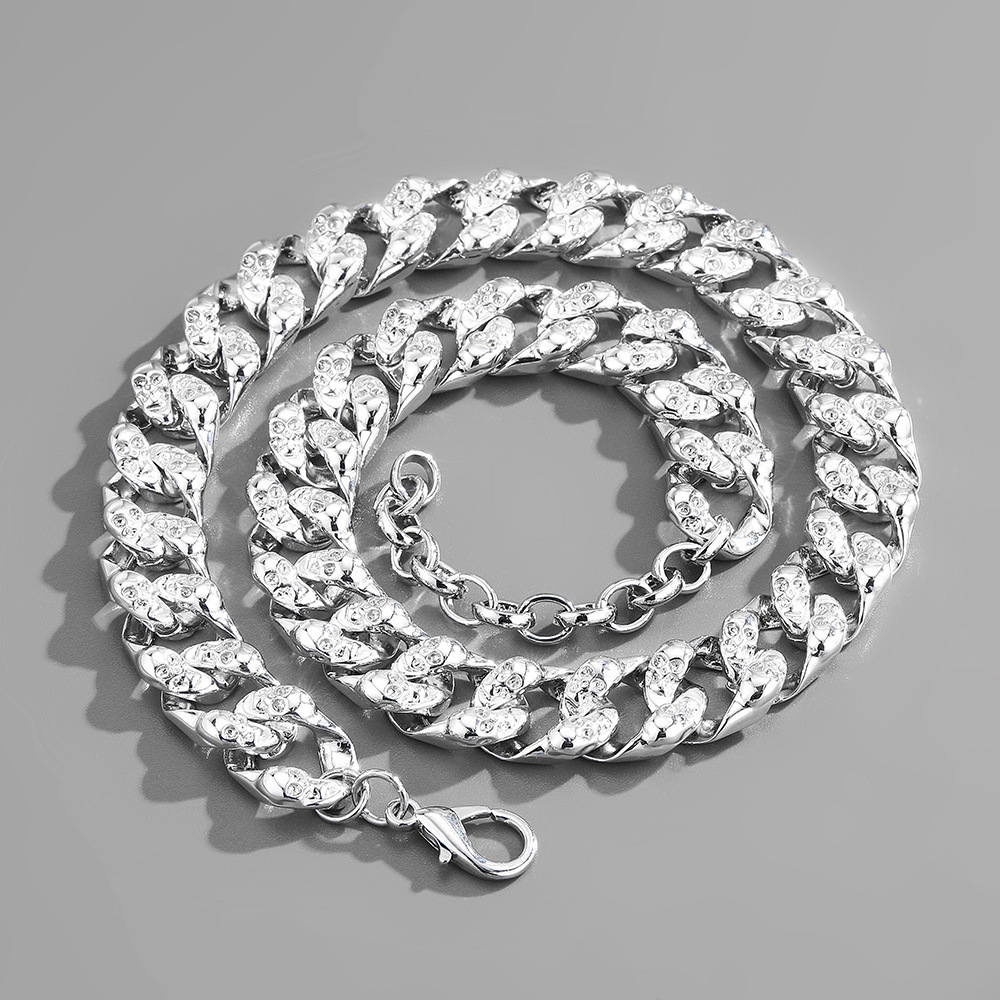 Explosive Cuban Chain 14mm Personalized Cool Skull Men's Hip Hop Necklace Jewelry_voghion.com