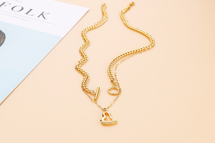 27g Weight PVD Coated Gold Plating Process 18K Gold Plated Plating Material 304 Stainless Steel Pendant Material Necklace Classification 304 Stainless Steel Chain Material Wedding, Travel Occasion 304 Stainless Steel Material Heart Pattern Women'S Gender Fashion Style Waterproof Non Tarnish Craft Gold, Silver Color PVD Coated 18K Gold Plated Heart Titanium Steel Fashion Waterproof Non Tarnish Necklace 3
