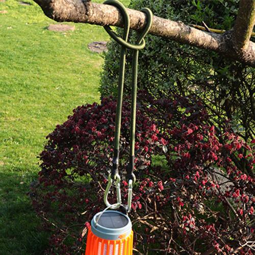 Outdoor carabiner 8mm elastic rope elastic band tent strapping camping clothesline luggage bundling straps