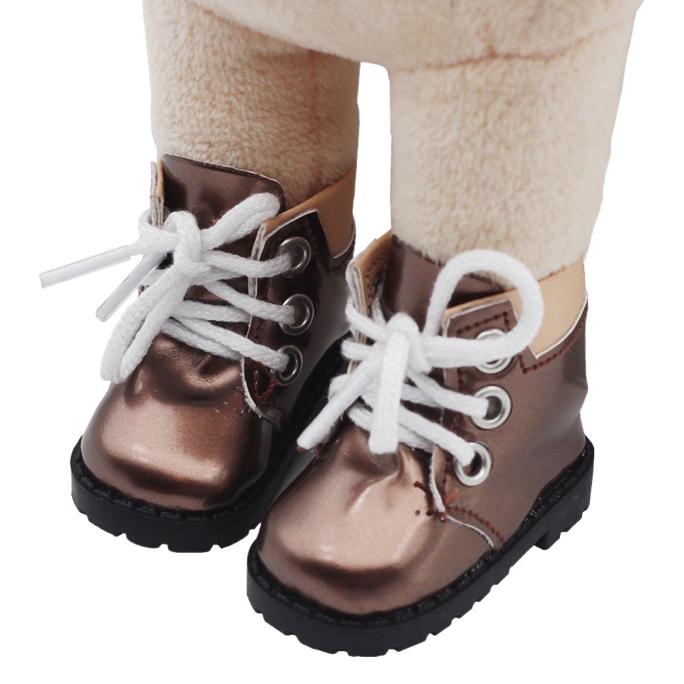20cm algodón muñeca botas zapatos de cuero 14 pulgadas EXO muñeca de juguete zapatos Martin botas de color a juego 5,5*2,5 cm