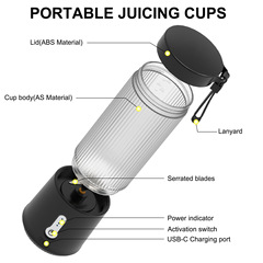 KSQ Multifunctional Juicer Cup Household Small Mini Fully Automatic Juicer Charger Portable Personal Juice Cup