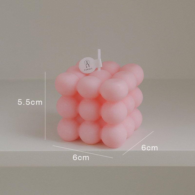 Cubo de Rubik incienso vela rosa (aroma: melocotón blanco oolong)