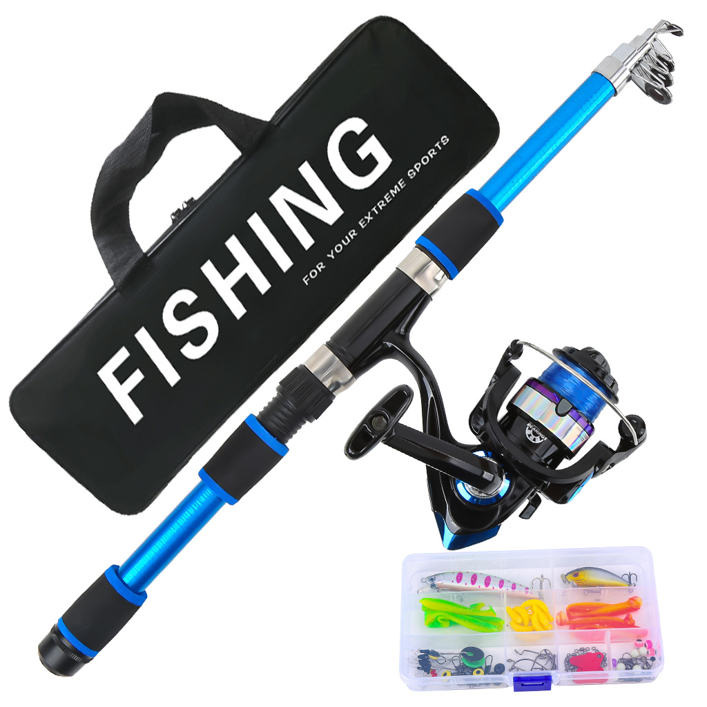 Cross-border 1.8M fishing gear set, lure rod, long-distance casting rod, sea rod, portable fishing rod, hand rod, manufacturer wholesale, customizable