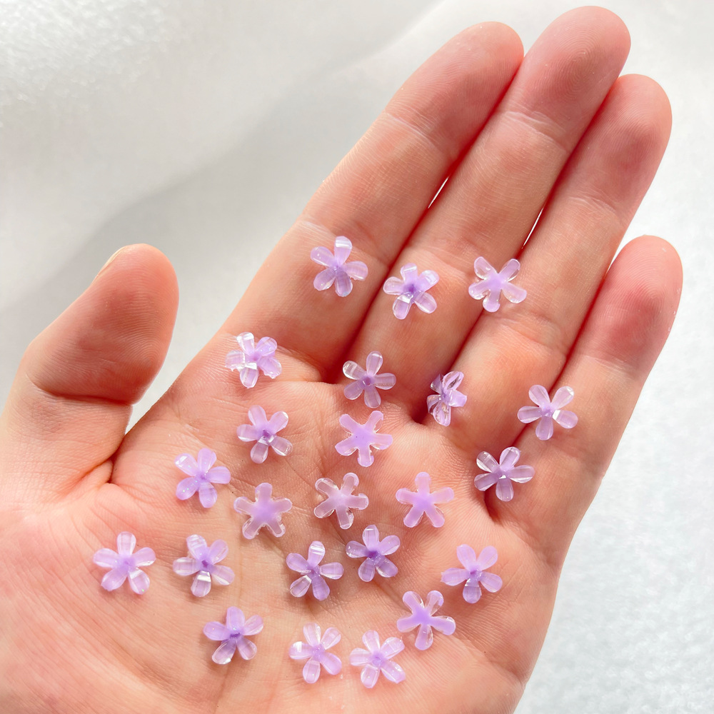 S-191-10mm 보라색 다섯 꽃잎 꽃