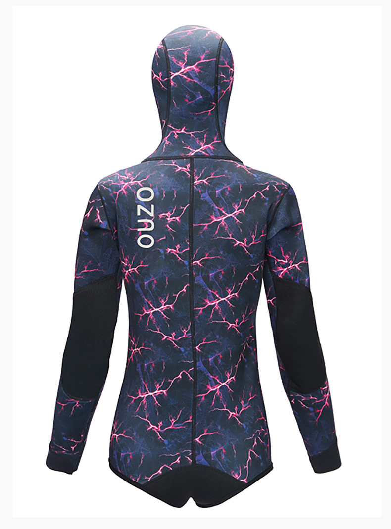 thumbnail image 2 of WYYHAA XL,1.5MM Neoprene Spearfishing Wetsuit With Hooded, 2 Pieces 2 of 14
