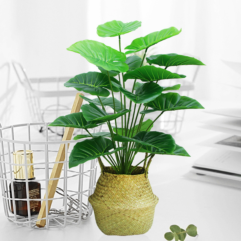 Dripping Guanyin Simulación Planta verde Estilo nórdico Simulación Planta Adornos Interior Bonsai Simulación al por mayor Planta en maceta