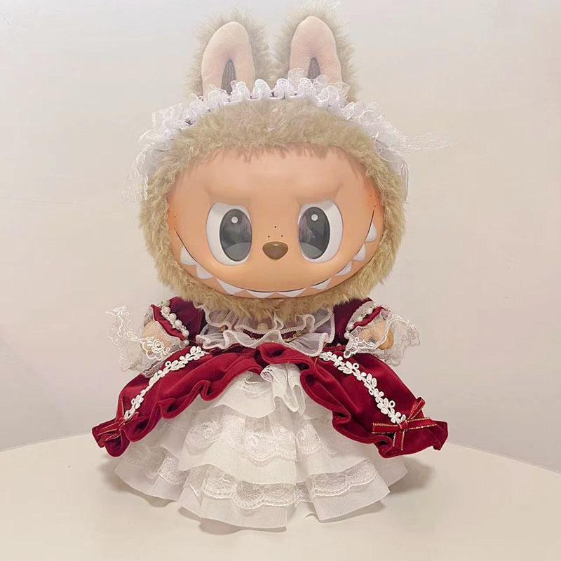 38cmラブブベビー服、ラブブぬいぐるみ服、ラブブ人形着替え、漢服スカートスーツ|undefined