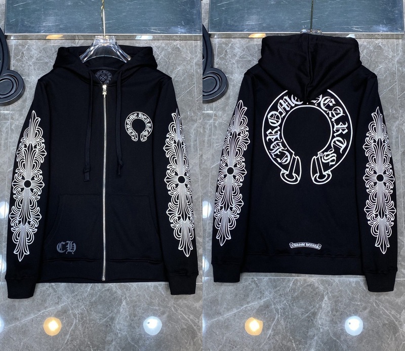 25ss正确版Chrome Hearts 克罗伈十字架连帽卫衣百搭潮流时尚批发|undefined