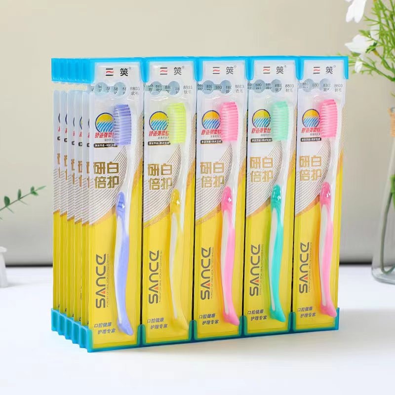 46 tipos de cepillo de dientes - 5 un solo paquete de cepillo de dientes de pelo suave limpio sin dañar las encías Yiwu productos al por mayor