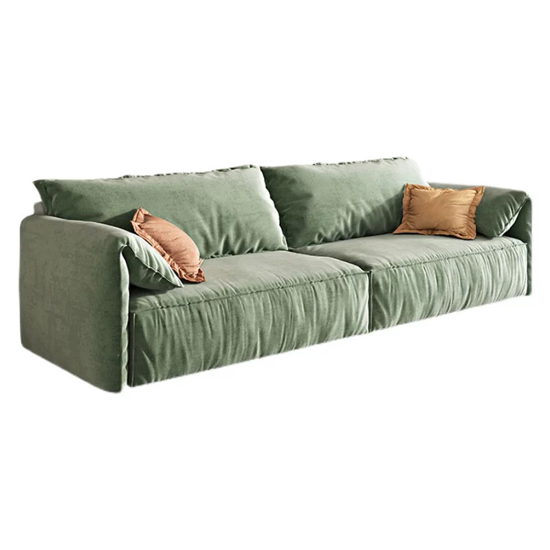 Paño esmerilado Baxter italiano minimalista pequeño apartamento sala de estar tecnología de tela sofá de oreja de elefante