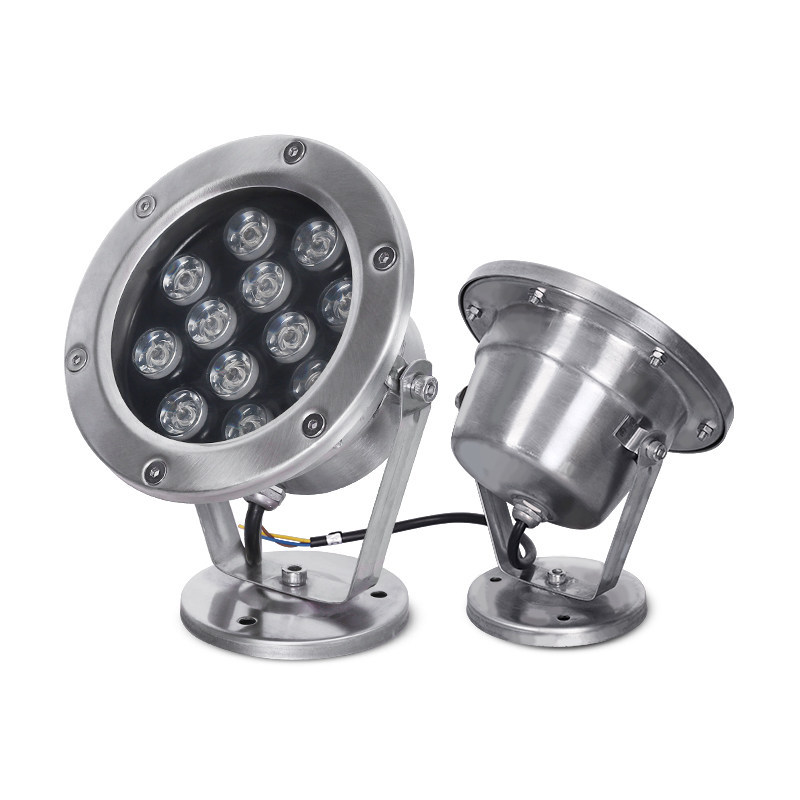 Luz submarina LED baja tensión 12V piscina acuario fuente submarina de acero inoxidable l piscina de peces foco piscina de buceo image 6