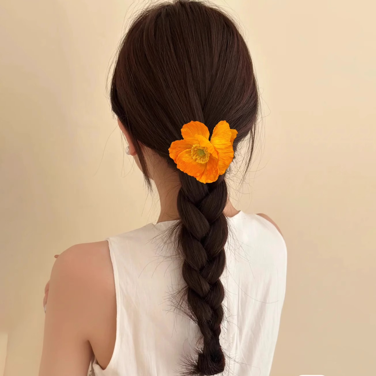 25g Weight Hair Tie, Rubber Band Hair Accessories Type 1 Piece Quantity Weekend, Tea Party Occasion Cloth Material Flower, Horse Pattern All Seasons, Summer Season Women's Gender Sweet, Simple Style Style Sweet Simple Style Women's Flower Horse Cloth Hair Tie Rubber Band 6