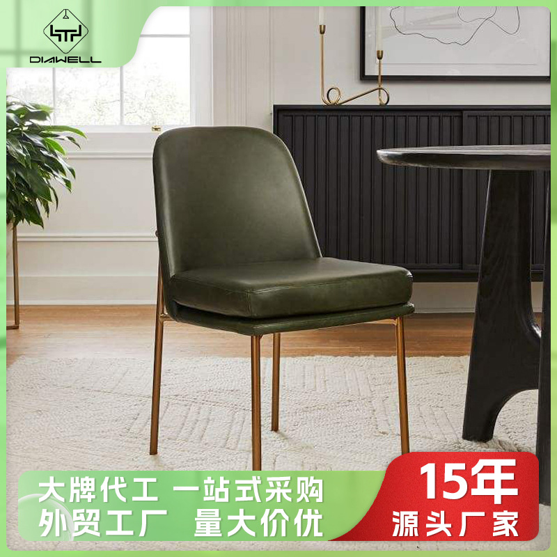 Transfronterizo Lotte exporta sillas de respaldo de hierro forjado sillas de mesa de comedor de lujo ligero sillas de alto nivel sillas de comedor de comercio exterior
