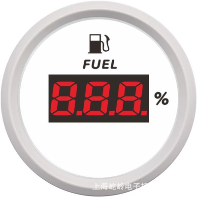 Liquid Level Gauge for Car, automobile instrument - white-frame-white-background-digital-display-0-190o