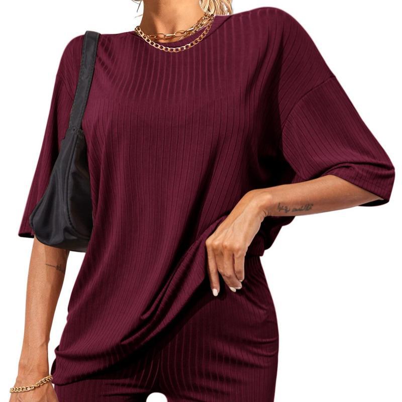 Summer outfit Set Breathable Ribbed woman’s set Stretchy