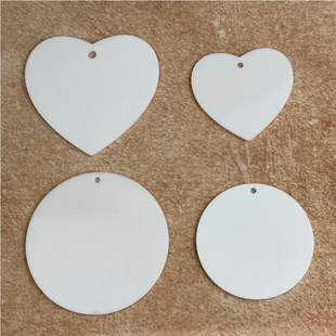Acrylic Heart-Shaped Blank Tag
