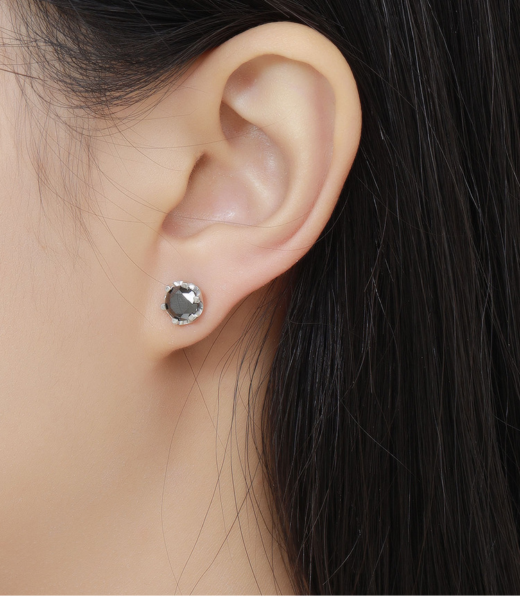 56g Weight 925 Sterling Silver Ear Needle Material Moissanite Inlay Material Ear Studs Classification 1 Pair Quantity Holiday, Daily Occasion 925 Sterling Silver Material Round Pattern Women's Gender GRA Certificate, Inlay Design Simple Style, Shiny Style 1 Pair 925 Sterling Silver Moissanite Round Ear Studs 10