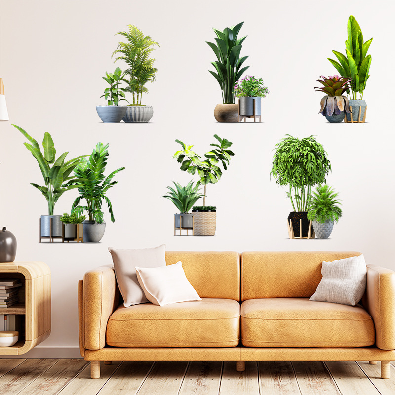 Wy9103 Sticker Simulation Sticker Collage Green Plant Room Plant Wall Trendy Ins Fresh Living Room Pastoral Wy9103 Sticker Simulation Sticker Collage Green Plant Room Plant Wall Trendy Ins Fresh Living Room Pastoral