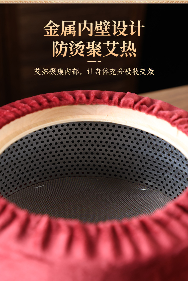 Wooden Moxa Box Smoke Filter Portable Moxibustion Device with 3 Stone Ground Moxa Sticks 7cm for Full Body Warming specifications