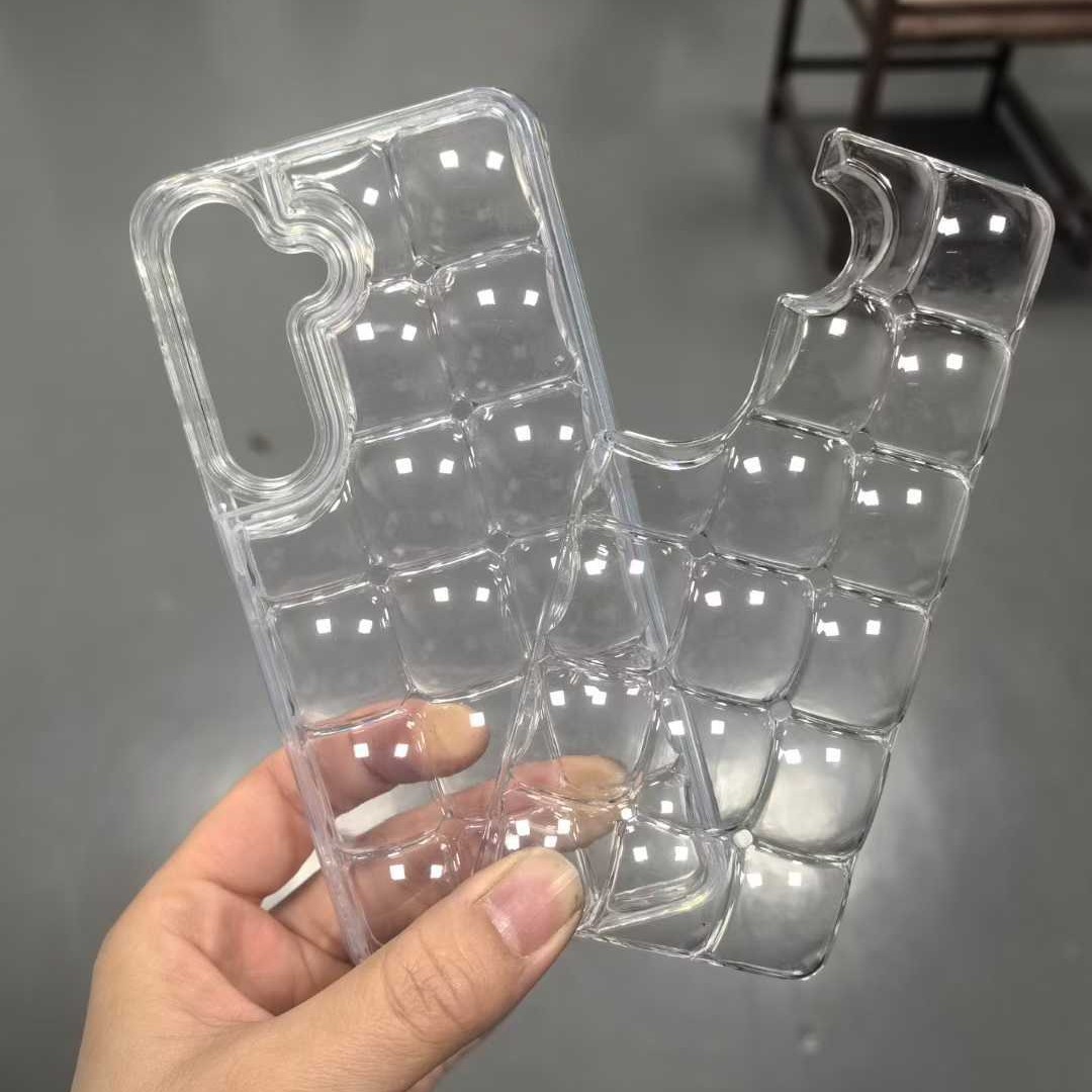 适用iPhone17冰块手机壳苹果16彩色背囊可拆卸DIY饰品三星S26气泡