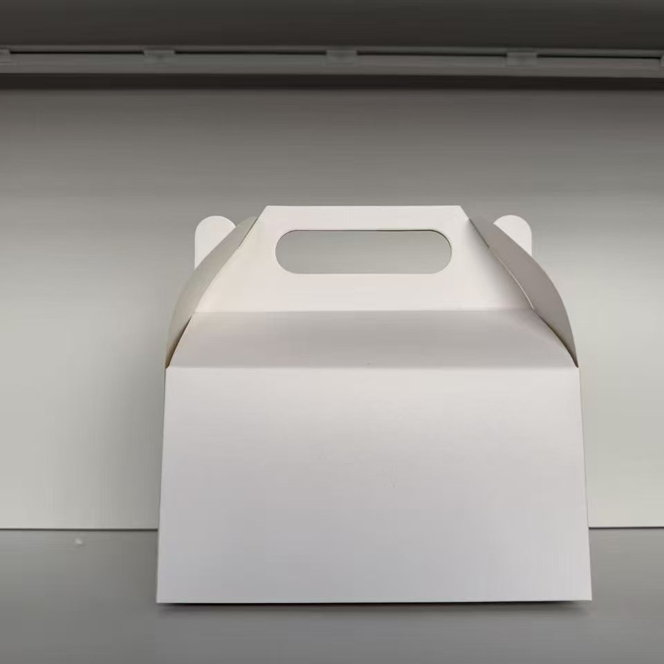 Caja de embalaje de color de grado alimenticio Caja de embalaje de panadería de color sólido Caja de embalaje de pastel Postre galletas de nieve Caja de embalaje portátil image 11