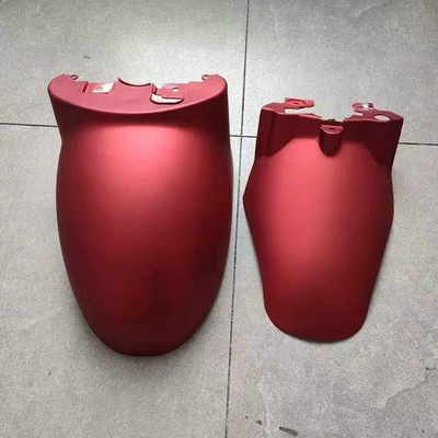 Little Turtle King, front water shield: Motorcycle Fender - electric-red-small-turtle-king-front-mudguard-comes-with-installation-screws